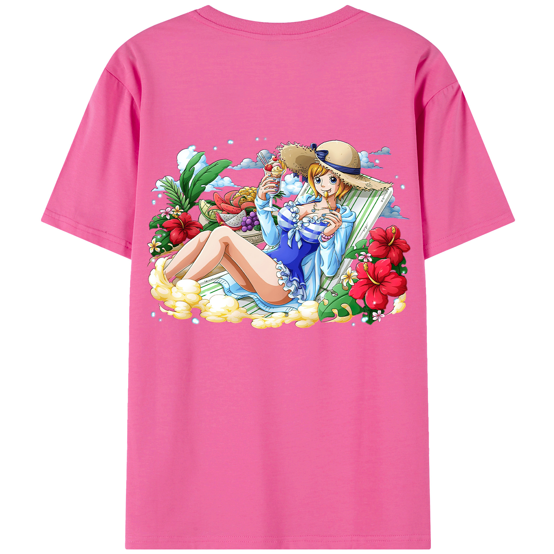 （画像用） ワンピース ナミ ONE PIECE Nami レディース半袖Tシャツ(バックプリント)